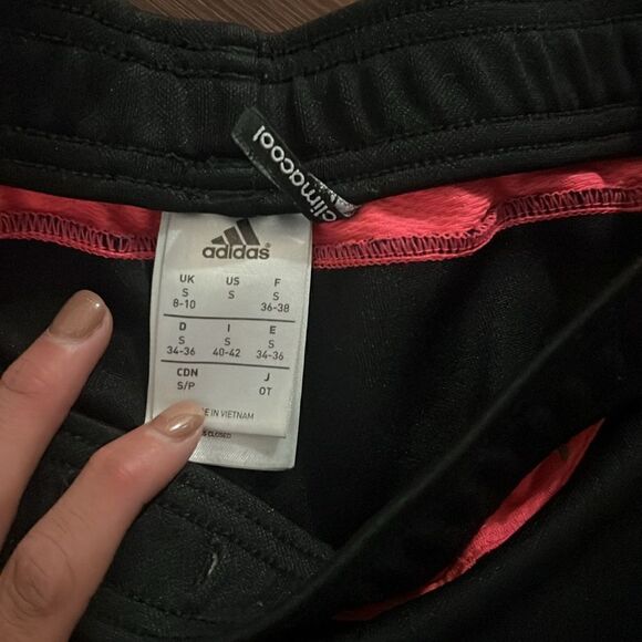Adidas Climacool Track Pants - Size Small - Pink & Black 3 Stripe Pants LIKE NEW - Picture 4 of 5